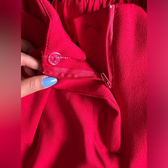 NWOT - Suzy Shier Red Paperbag Pants - Picture 3 of 3